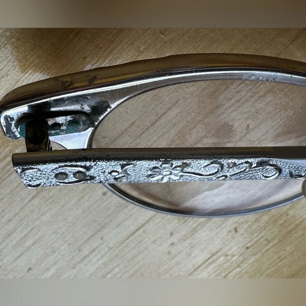 Vintage 1940s Artcraft Cat Eye Glasses Floral Engraved Retro Frames